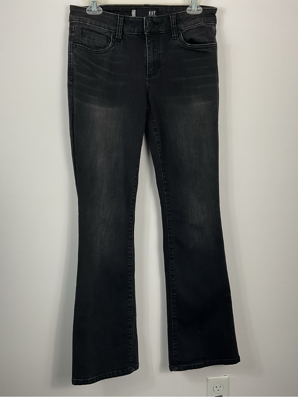 Kut From The Kloth Natalie Bootcut Black Jeans Womens Size 6